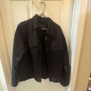 NAKED & FAMOUS BLACK DENIM ELEPHANT 7 JEAN JACKET